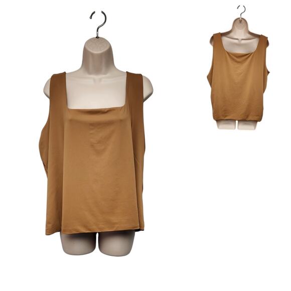 Lane Bryant Square Neckline Cami Tank Top Size 26/28 Color Brown - Picture 1 of 7